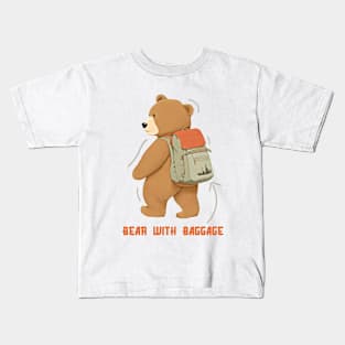 Bear With Baggage Kids T-Shirt